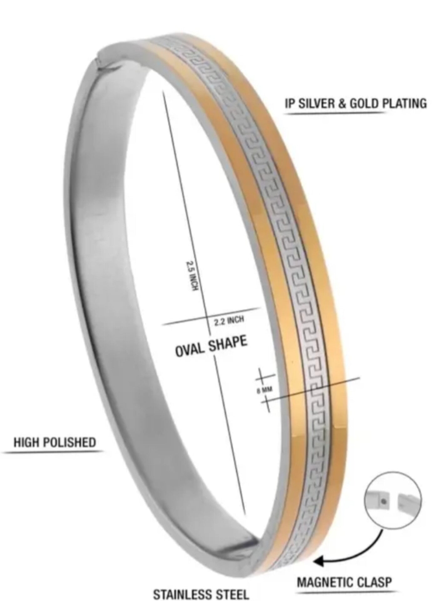 Premium Stainless Steel Unisex Bangle | Stylish Kada Bracelet