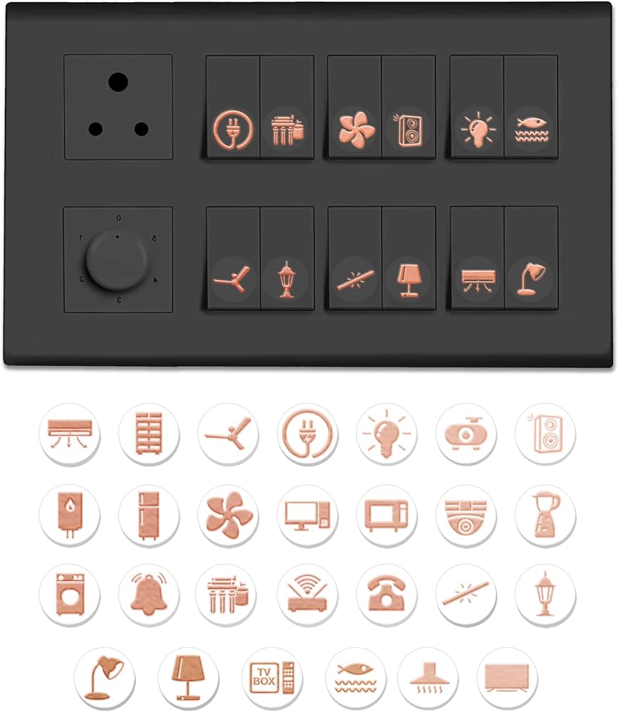 Switch board sign stickers♾️. To give a modern look to your switch board. Newly launched.